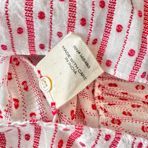 💋SOLD💋 ♥️🌹DÔEN ‘Emmeline’ Organic Cotton Voile Cascading Lace-Trim Nightgown - Picture 13 of 16